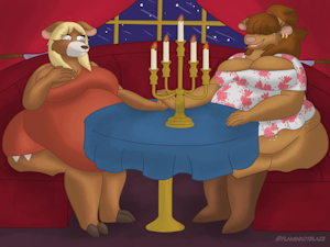 Mel And Lola Romantic Date (Commission) by FlaminKotblaze