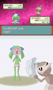 Foe Nuzleaf used thief! by PonPonTheDreambunny