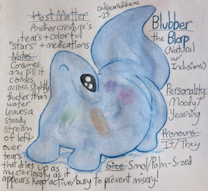 Blubber the Blorp (Personal OC Ref) by draconicdreamsart