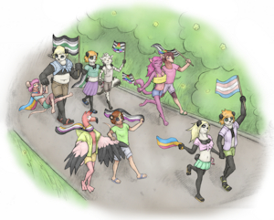 Rainbow Parade by Meowmere