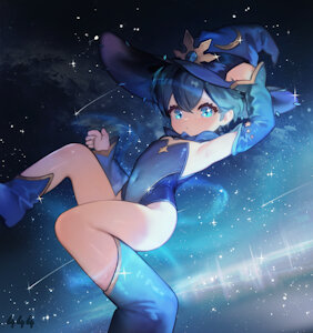 Mona From Genshin impact by 444Arts