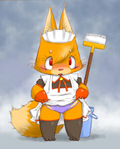 Maid's skirt lifted up by enorapi