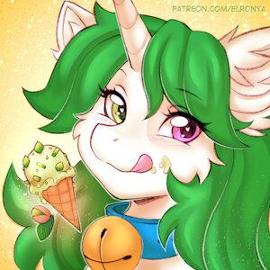 Pistachio ice cream by Elronya