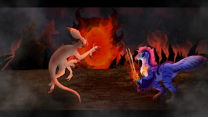 Fight at the gate by CherryBl0ss0m