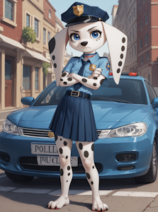 Dolly Dalmatian as a Police officer (101 Dalmatian street) by DoggyDaVinci101