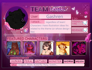 ArtFight 2025 - team Crystals by Gashren