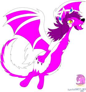 DragonWolf Mangled Flying [RowserlotStudios1993] by MangledTheArcticWolf
