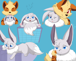 Inari Doodles by Zeevee