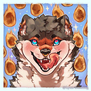 Cloudy with a chance of nuggets (framed) - Commission by LynxScenting