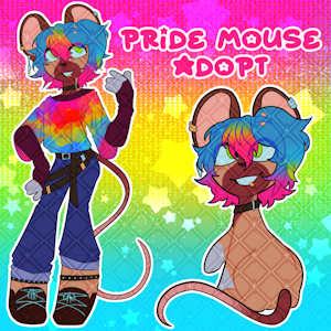 [CLOSE]🩷PRIDE💛MOUSE🩵ADOPT by BWolfAlien