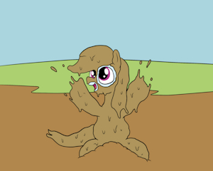 rainbow dash plays in the mud 2 by mucky
