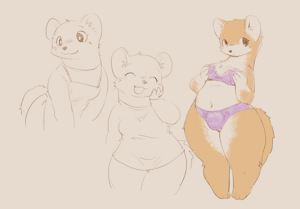 weasel lady by woory