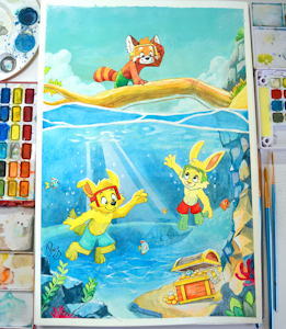 Undersea Adventures by pandapaco