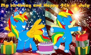 My birthday and Happy 4th of July by Lightningstrike96