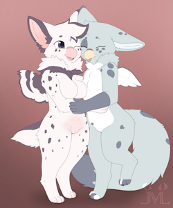 Fluffy bird hug | ArtFight by JMLuxro
