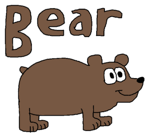 Bear in Animal Alphabet #1 by KiffAndFriends