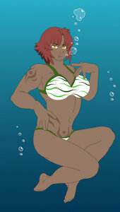 An unlikely underwater model by darkbunny666
