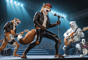 Obligatory Furry Rock Picture by SomeAIArtist