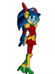 Zonic the Zone Cop GenderBent by LizHedgie