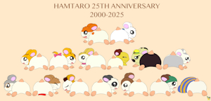 Hamtaro's 25th Anniversary by pichu90