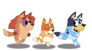 Commission - Cyra, Bluey and Bingo by Tejedora