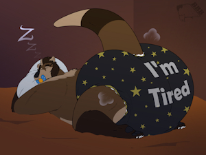 Sleepy Bearroo butt by BigBearBruno