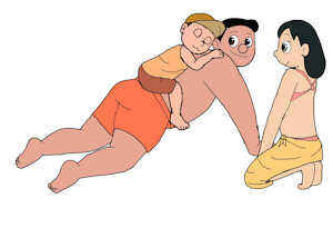 Sleeping on back by vasan
