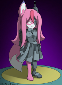 Synthetic Silver Wolf  (Comm) by Shadowwalk