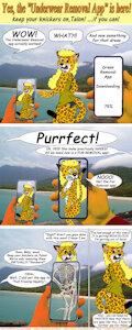 Cat Comic: "The Underwear Removal App" by Micke