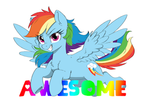 rainbow dash awesome by DDDAfterDark