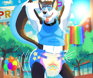 Pride pup by rabidhamster00