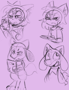 Squinting Sketches by Kaittycat