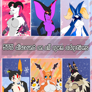All Open Adoption -50% Discount by Pamuthedragon