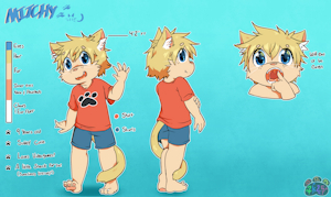Mitchy Character Ref by KittehBoii