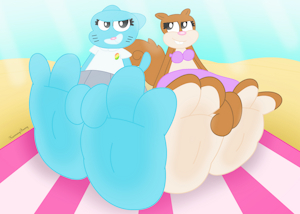 (ART TRADE) Ladies' Beach Tease by HarmonyBunny