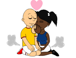 Caillou and Clementine hug by TherandomABDLfan280