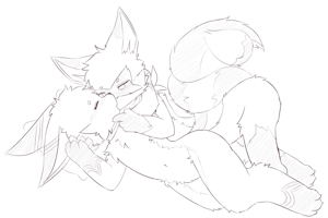 Racoon Cuddle 1 [Sketchy stuff] by FireEagle2015
