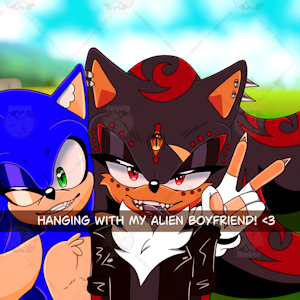 Hanging with my alien boyfriend! <3 by BlackArmsWerehogShadow