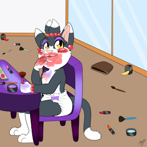 Messy Makeup Kitty -By NazzNikoNanuke- by DanielMania123