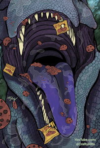 CookieSaurus Rex by CraftyAndyArt