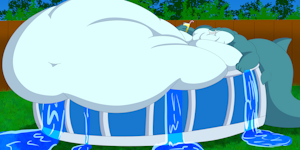Obese Shark In The Pool by KingBigWolf