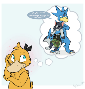 Daydreaming duck. by Linker