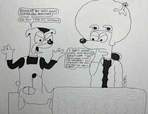 Icedog Meets Dr. Frankendog by BigBadBuzzard