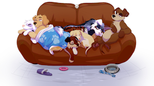 Cozy On The Couch by MwendoTheCheetah