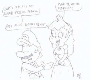 Good Friends Mario and Peach by TheMN