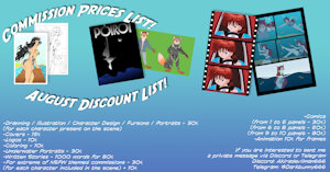 Commissions open - Low prices for August by darkbunny666