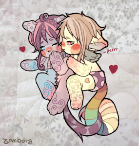 cuddle bugs :3 by zomborg