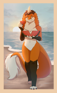Want some watermelon? by WereFox