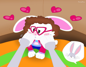 Birthday Bunny Rubs by HarmonyBunny
