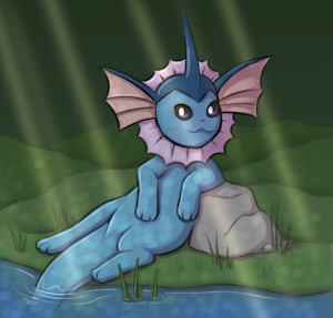 Forest Vaporeon by HeshieokFasla